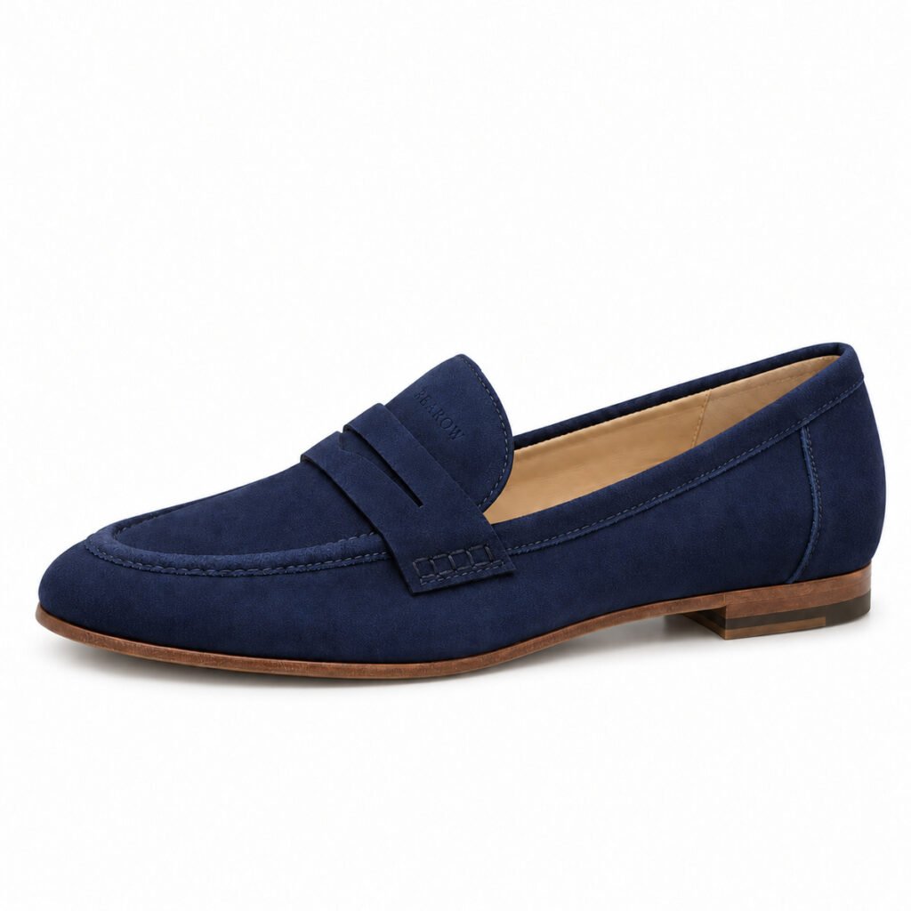 Mocassino in camoscio, blu – Rearow